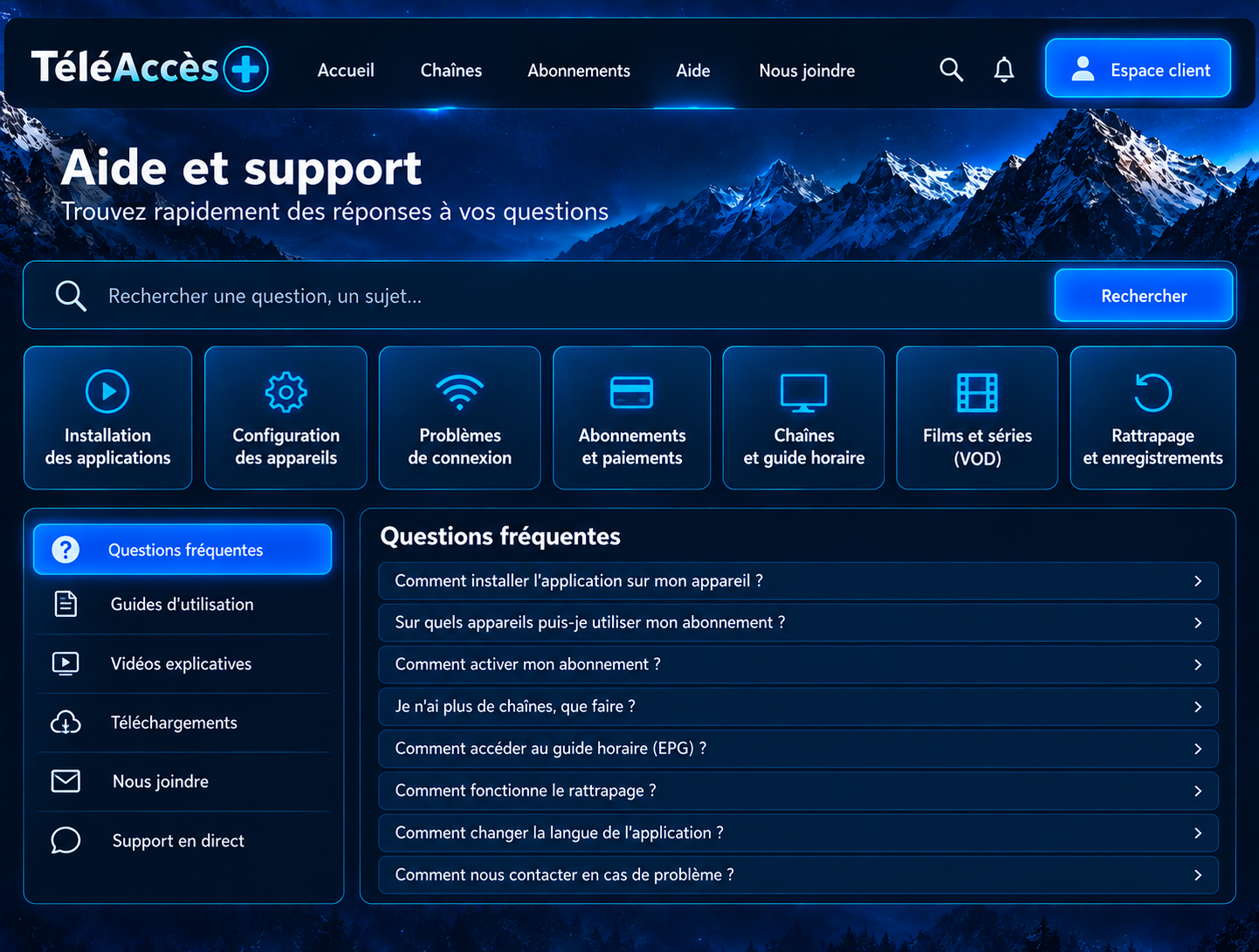 FAQ — Aide et support